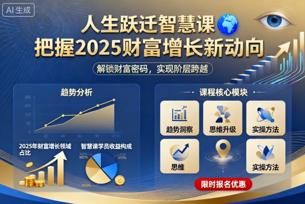 人生跃迁智慧课，把据2025财富增长新动向-九天资源站